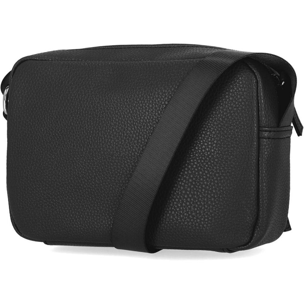 Women's Black Out and About Adjustable PU Leather Crossbody Bag Purse - Picture 4 of 5
